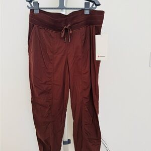 Lululemon Burgundy Relaxed Fit Track Pants with Drawstring Waist